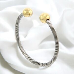 Q Ray Magnetic Elegant Silver and Gold Women's Bracelet